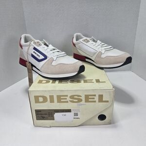 Diesel Owens White, Red, Blue, and Tan Running Sneakers Men's Size 10